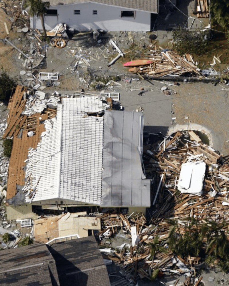 Tampa home destroyed by hurricane